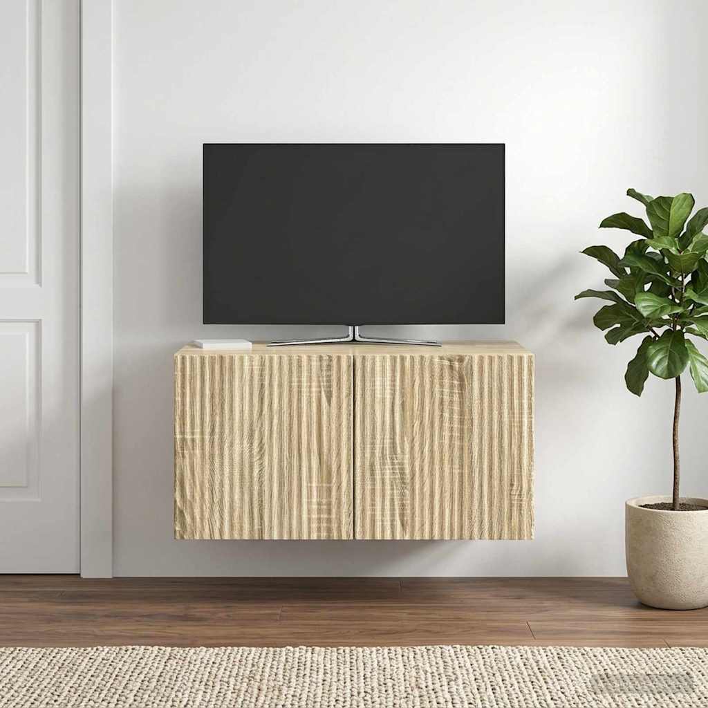 Wandmontierter TV-Schrank 59,5 x 41 x 30 cm Sonoma-Eiche
