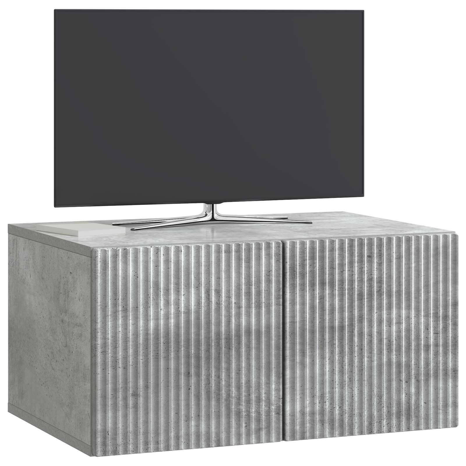 Wandmontierter TV-Schrank 59,5 x 41 x 30 cm Betongrau