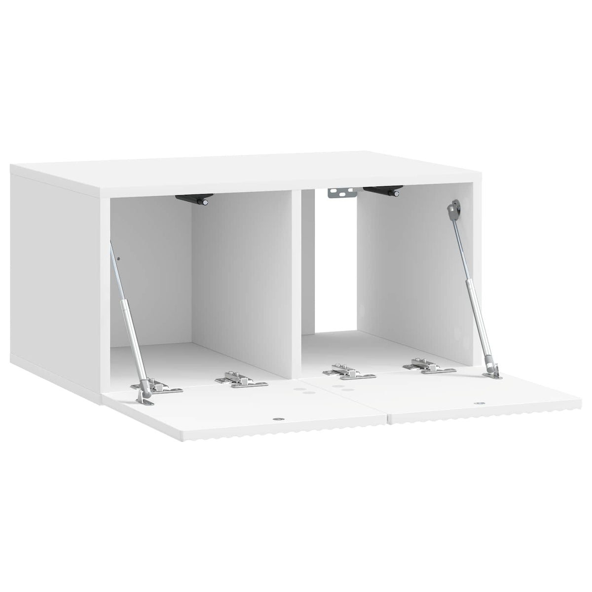 Wandmontierter TV-Schrank 59,5 x 41 x 30 cm Hochglanz Weiß
