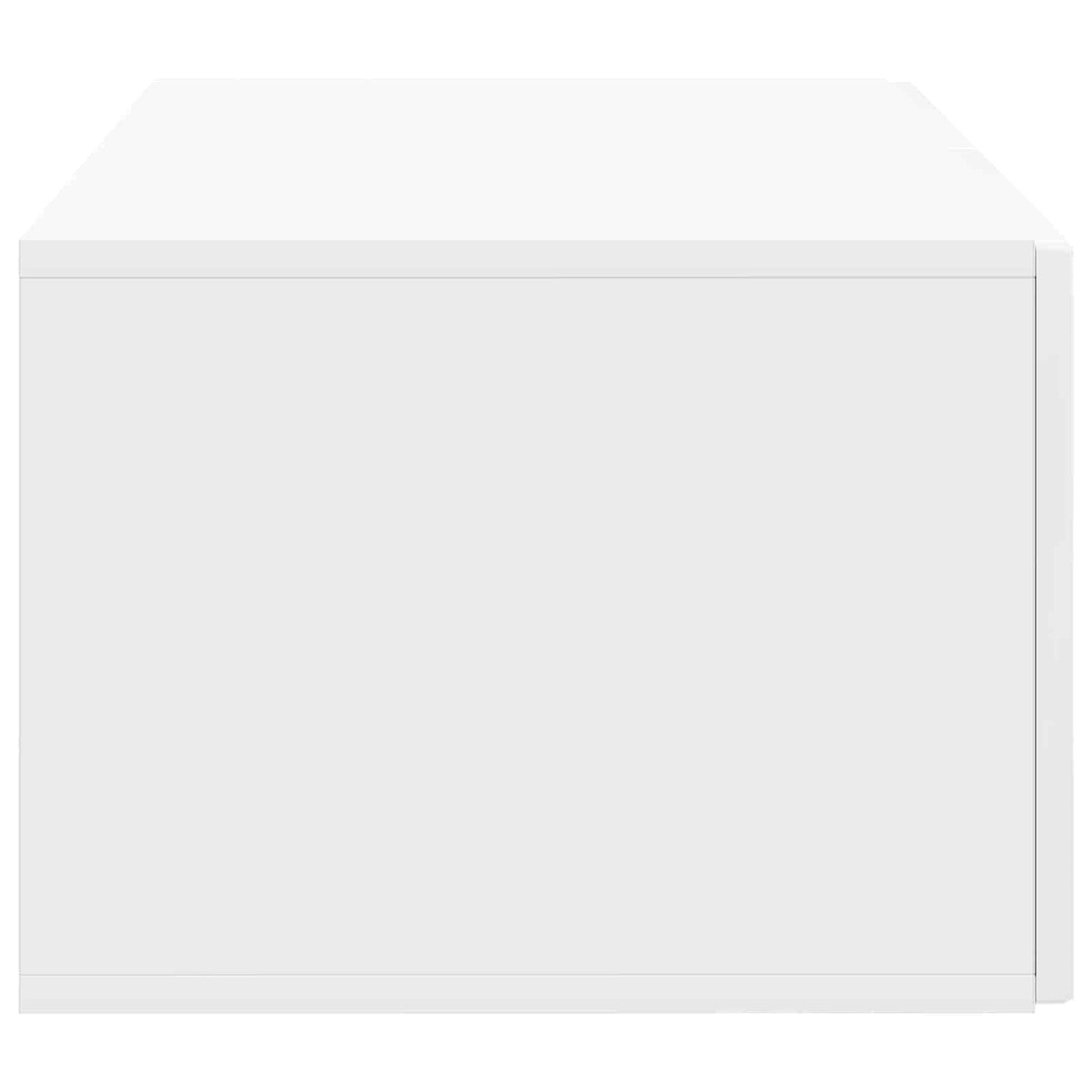 Wandmontierter TV-Schrank 59,5 x 41 x 30 cm Hochglanz Weiß