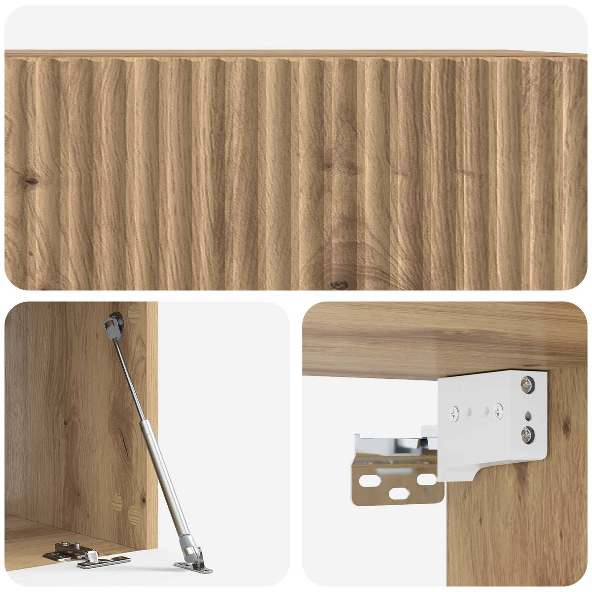Wandmontierter TV-Schrank 59,5 x 41 x 30 cm Artisan-Eiche