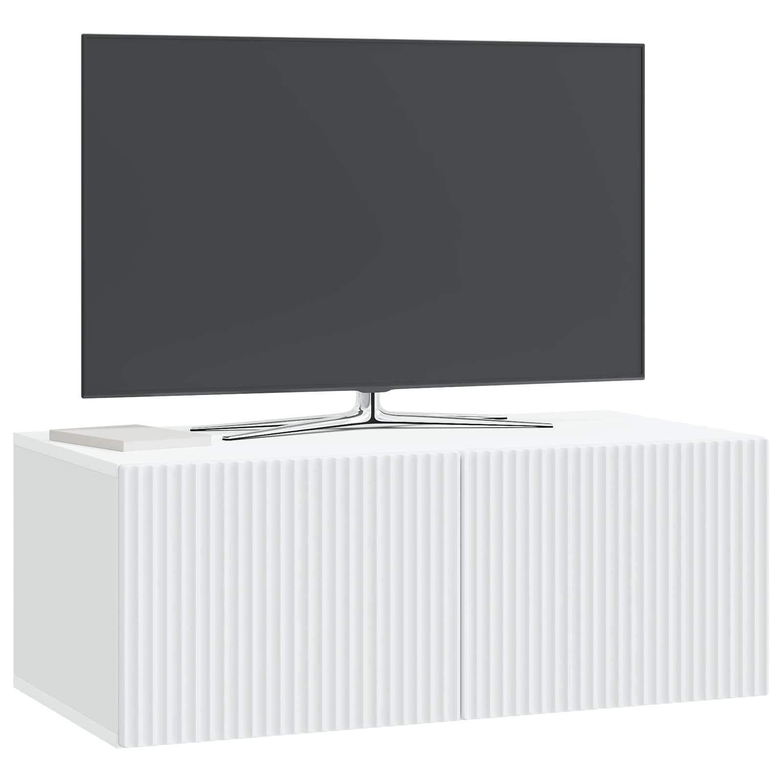 Wandmontierter TV-Schrank Weiß 78,5 x 41 x 30 cm Holzwerkstoff