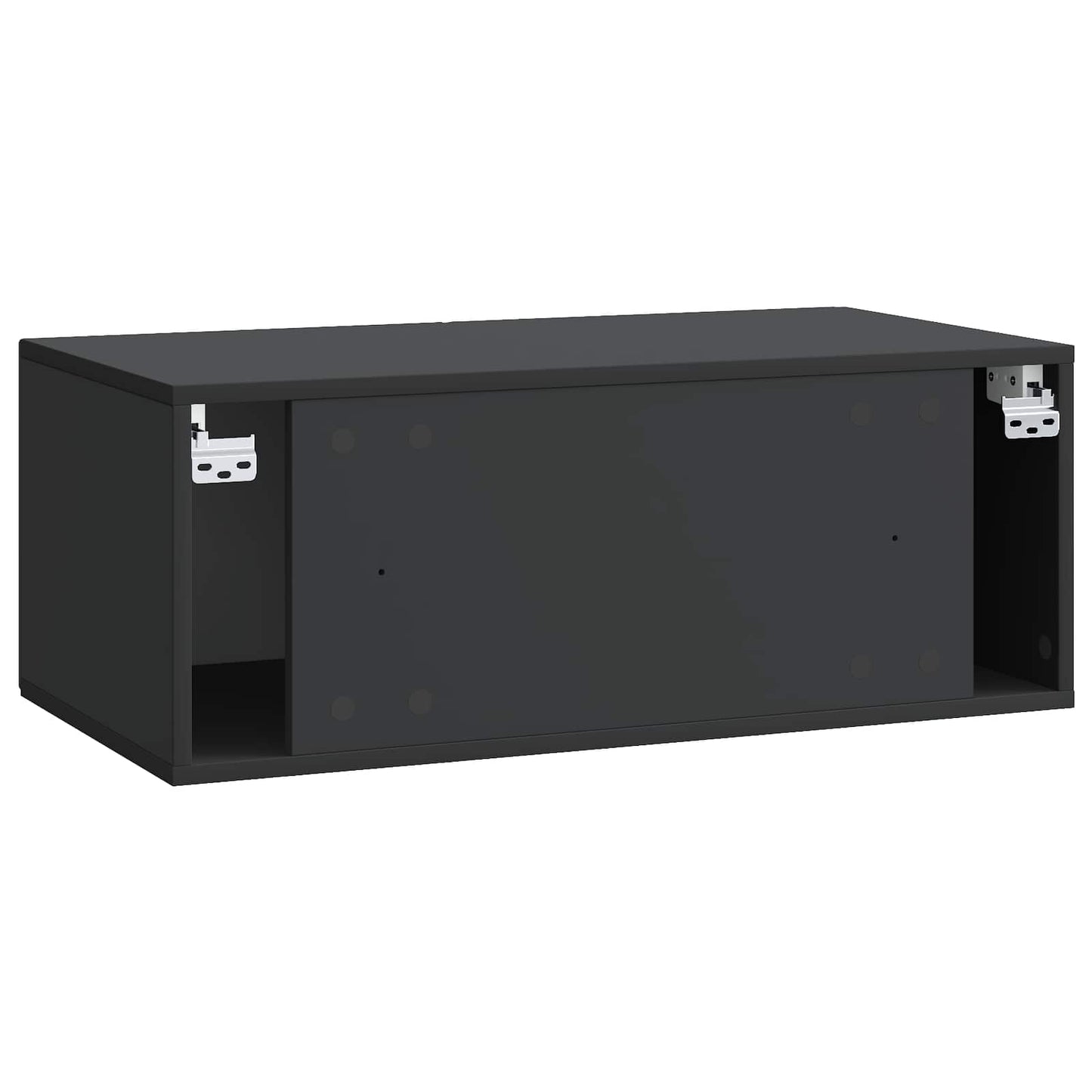 Wandmontierter TV-Schrank 78,5 x 41 x 30 cm Schwarz