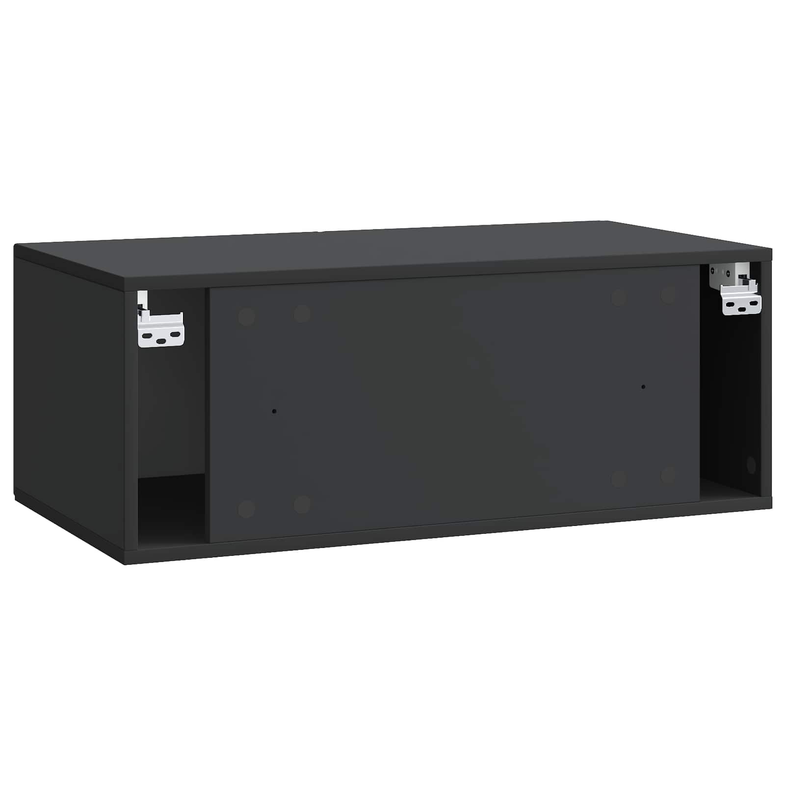 Wandmontierter TV-Schrank 78,5 x 41 x 30 cm Schwarz