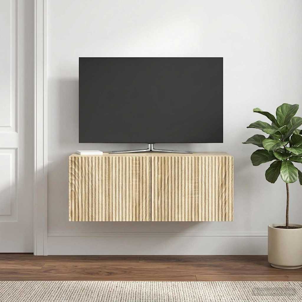 Wandmontierter TV-Schrank 78,5 x 41 x 30 cm Sonoma-Eiche