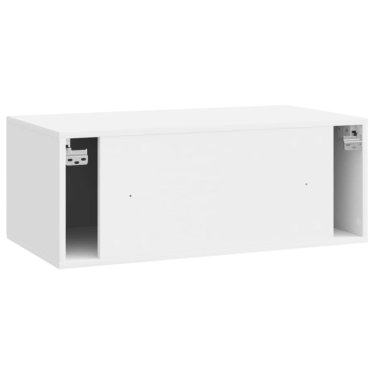 Wandmontierter TV-Schrank 78,5 x 41 x 30 cm Hochglanz Weiß