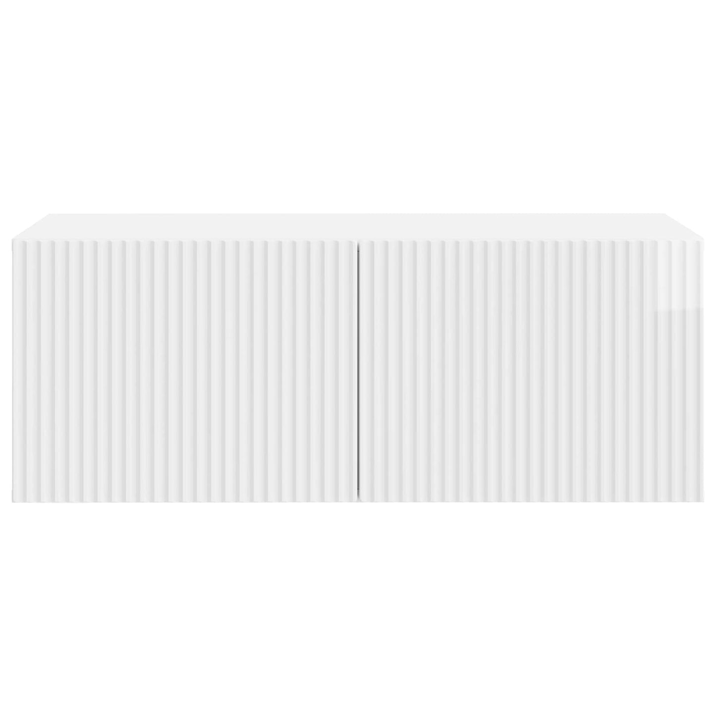 Wandmontierter TV-Schrank 78,5 x 41 x 30 cm Hochglanz Weiß