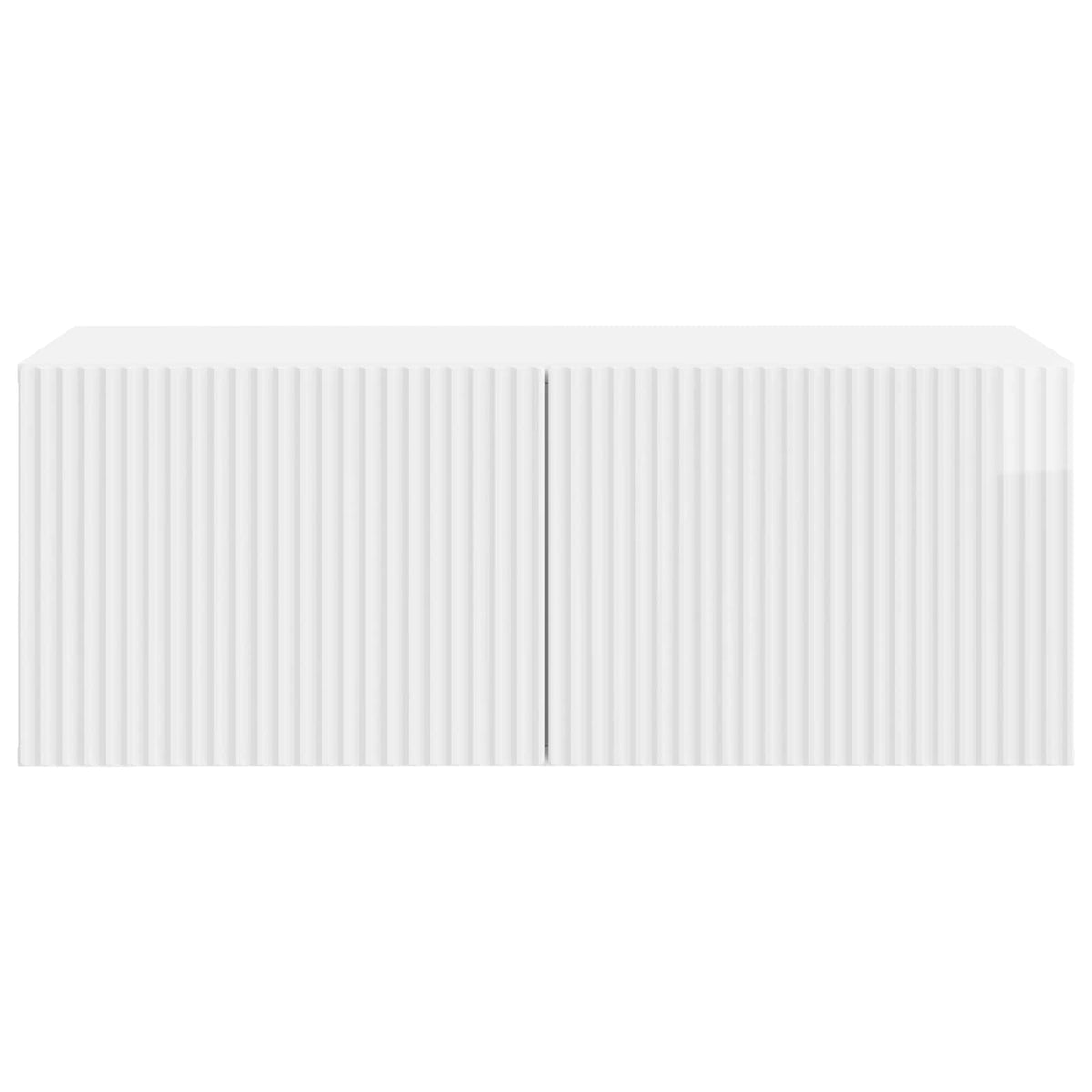 Wandmontierter TV-Schrank 78,5 x 41 x 30 cm Hochglanz Weiß