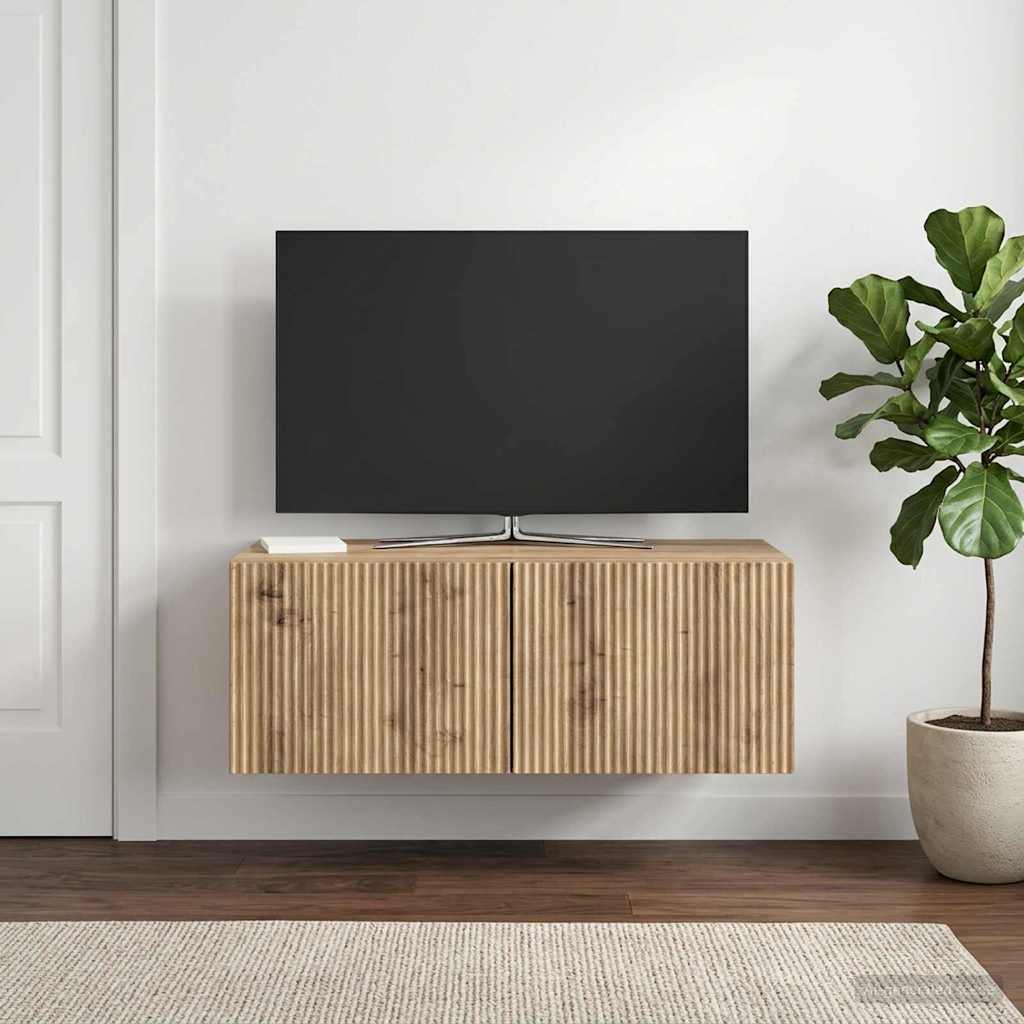 Wandmontierter TV-Schrank 78,5 x 41 x 30 cm Artisan-Eiche