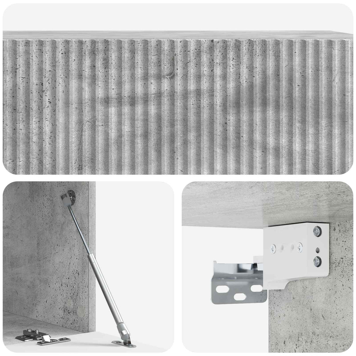 Wandmontierter TV-Schrank 98 x 41 x 30 cm Betongrau
