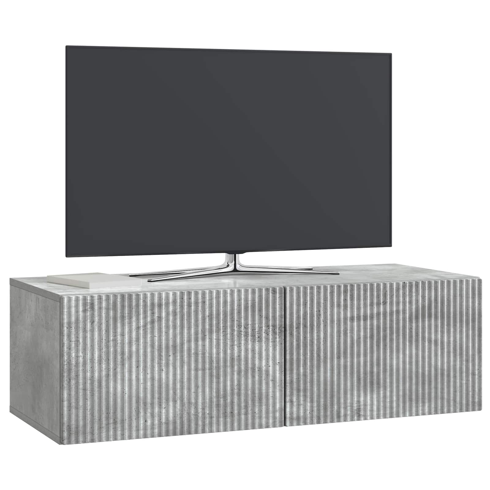 Wandmontierter TV-Schrank 98 x 41 x 30 cm Betongrau