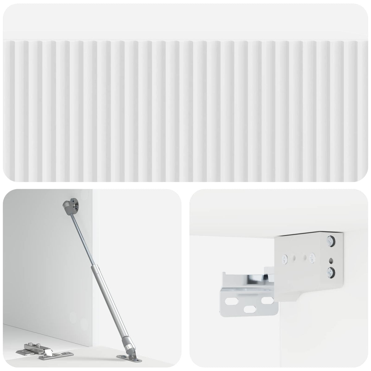 Wandmontierter TV-Schrank 98 x 41 x 30 cm Hochglanz Weiß