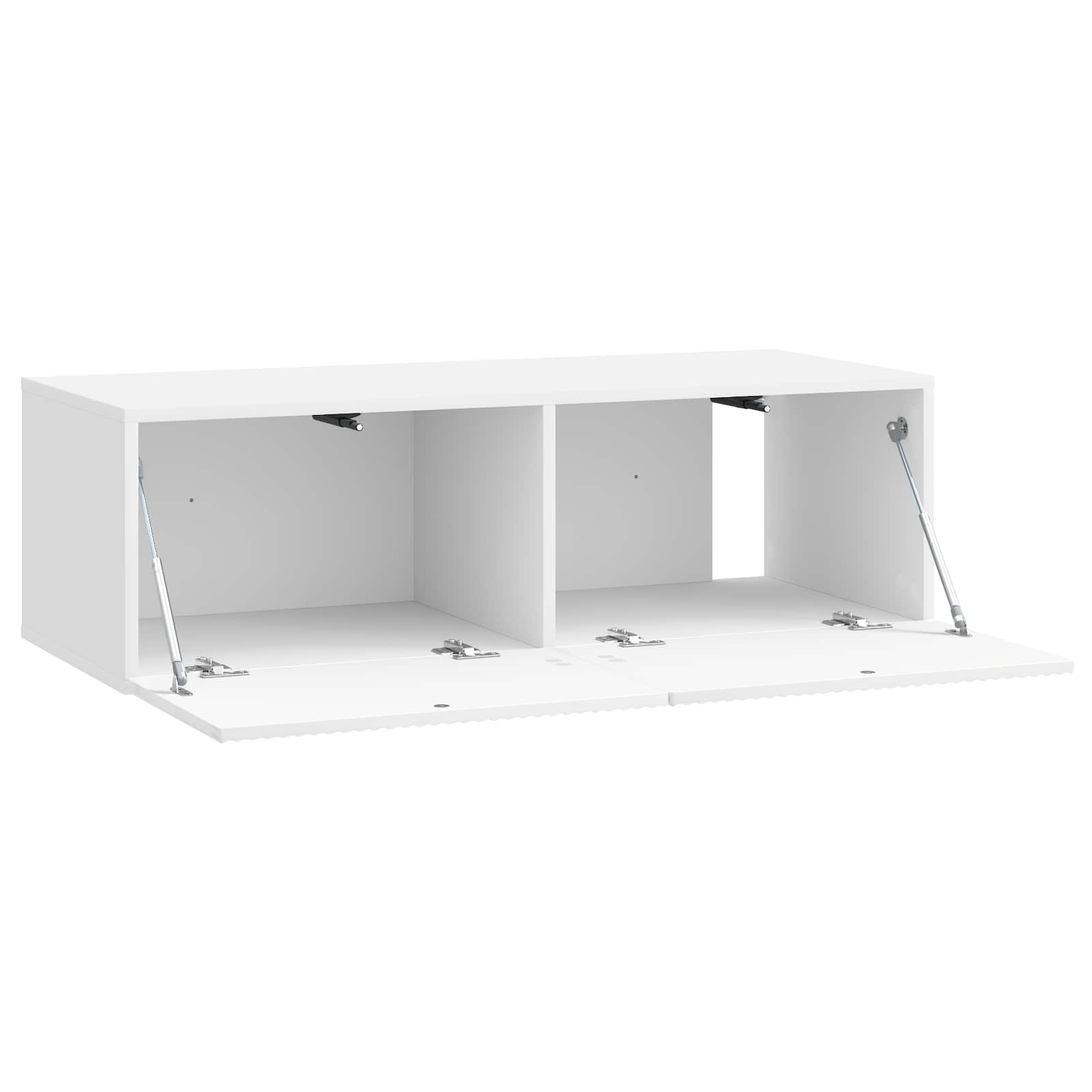 Wandmontierter TV-Schrank 98 x 41 x 30 cm Hochglanz Weiß