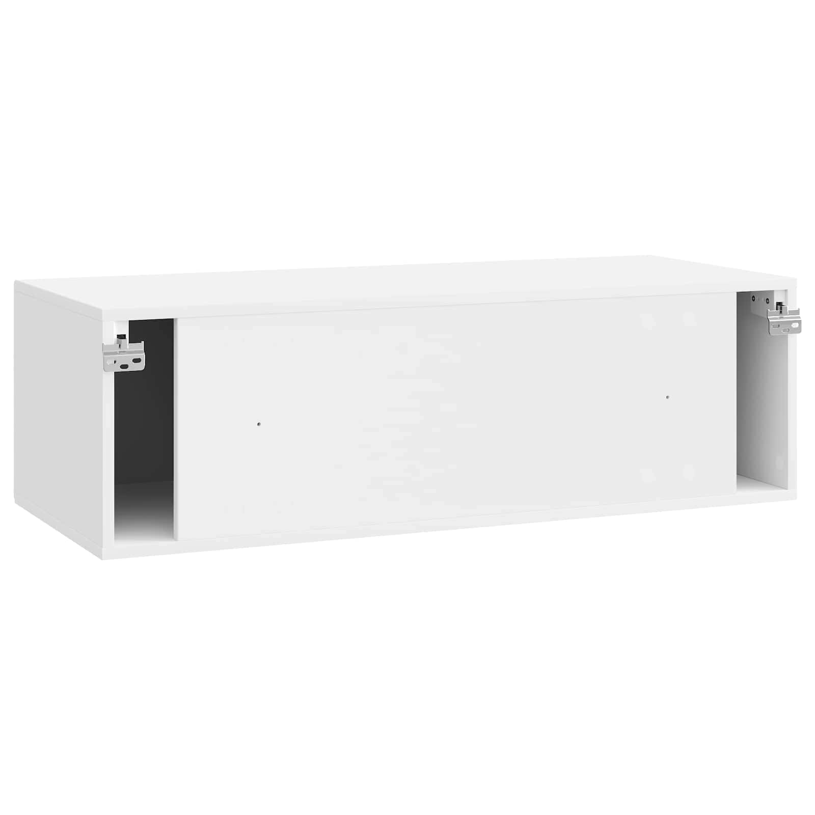 Wandmontierter TV-Schrank 98 x 41 x 30 cm Hochglanz Weiß