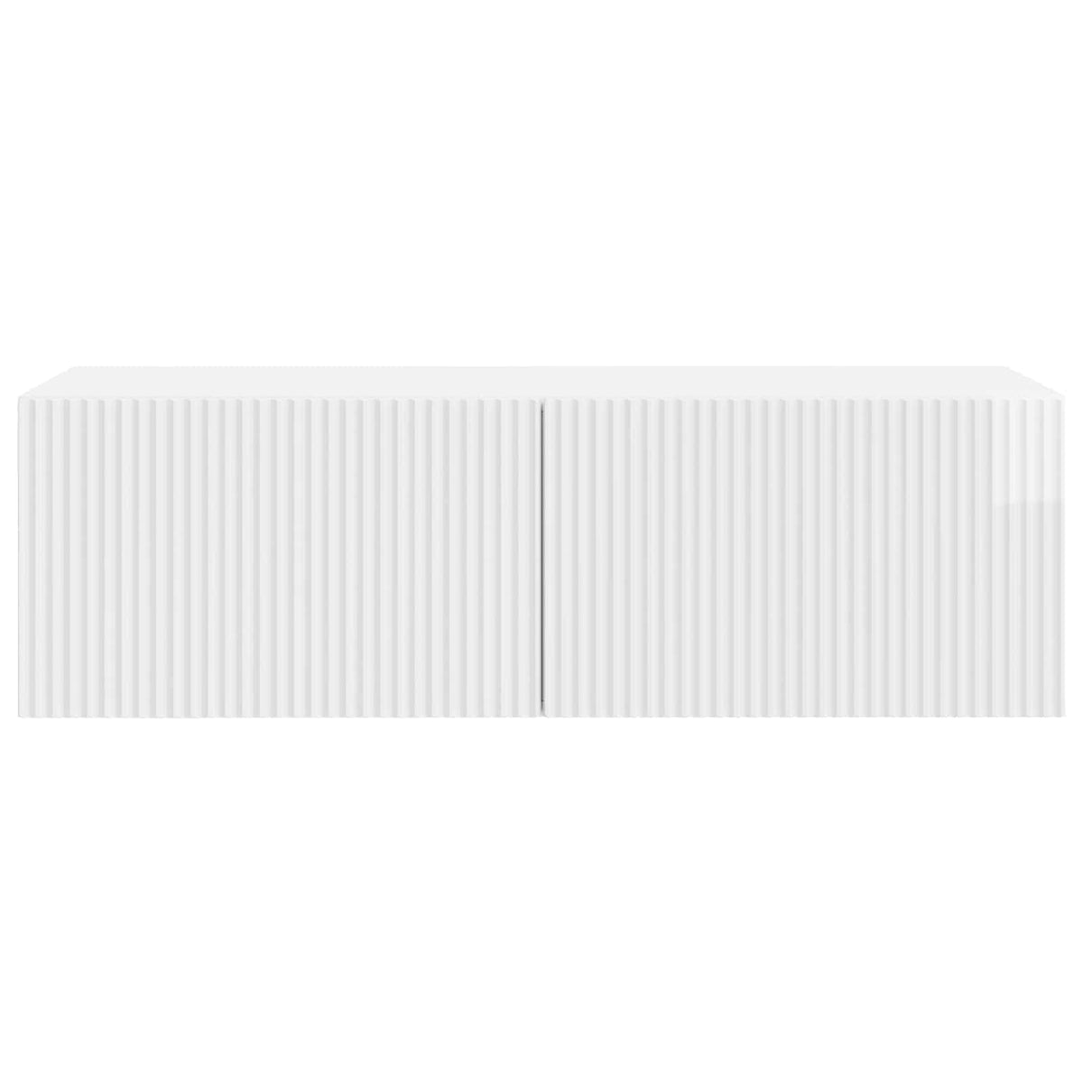 Wandmontierter TV-Schrank 98 x 41 x 30 cm Hochglanz Weiß