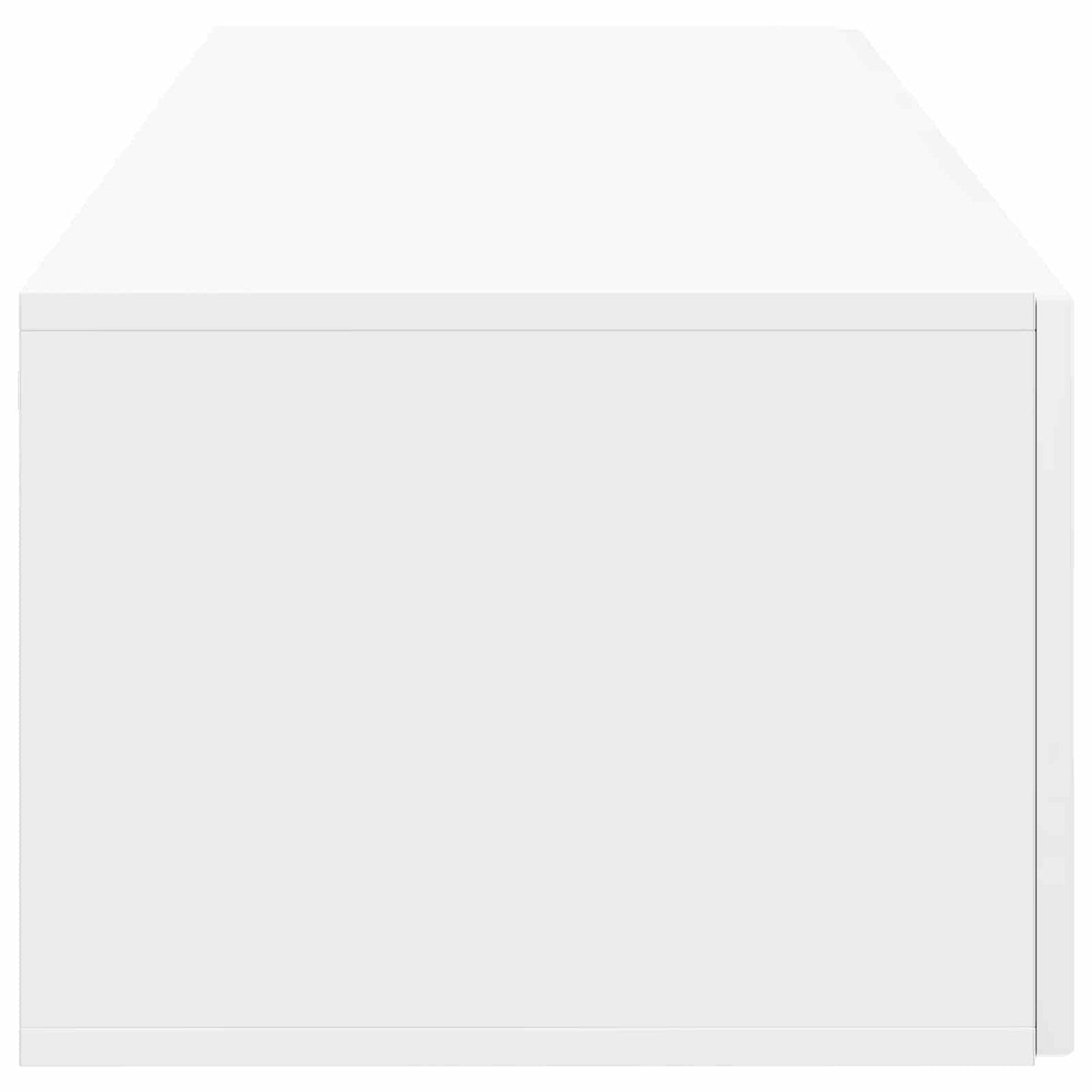 Wandmontierter TV-Schrank 98 x 41 x 30 cm Hochglanz Weiß