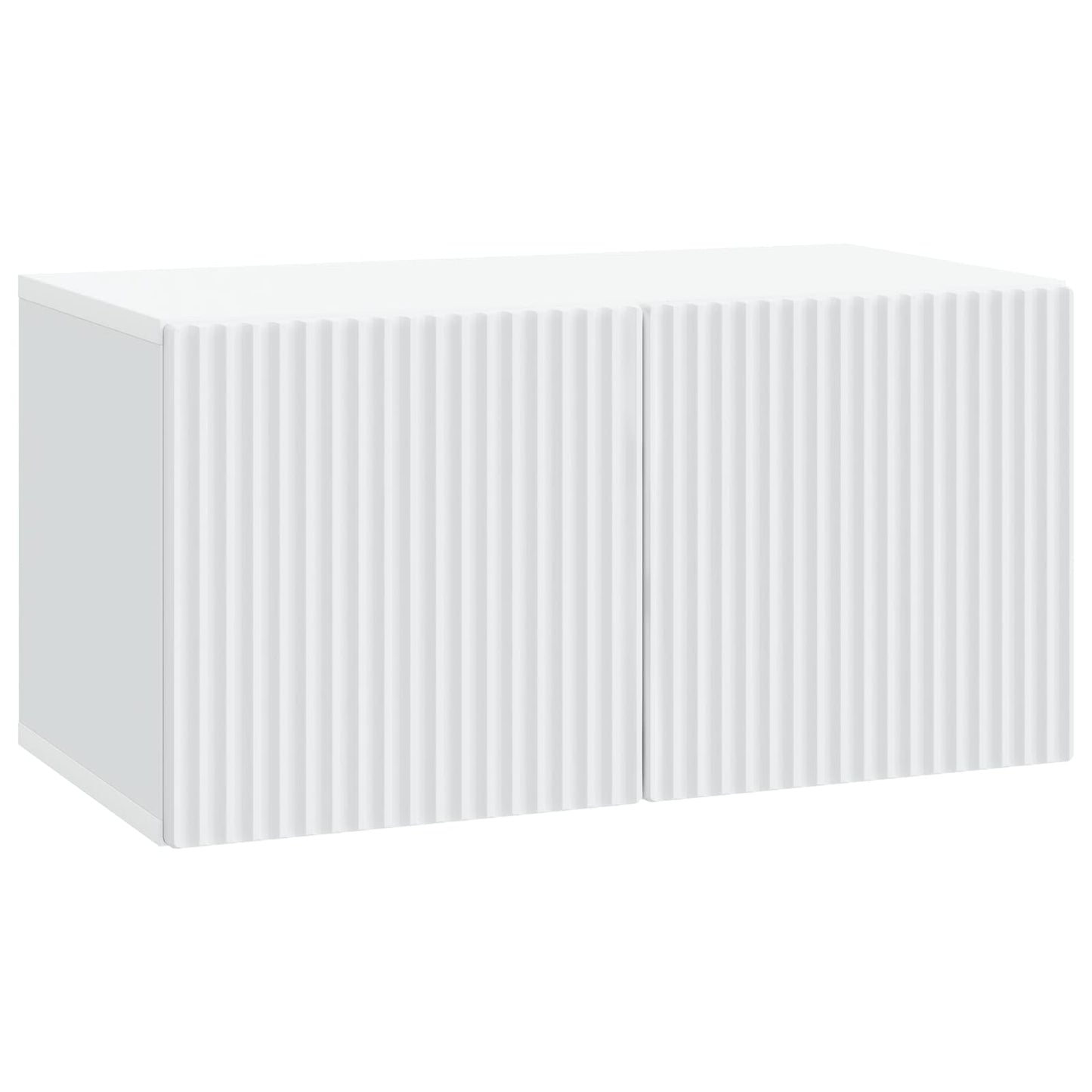 Wandmontierter TV-Schrank Weiß 59,5 x 31 x 30 cm Holzwerkstoff