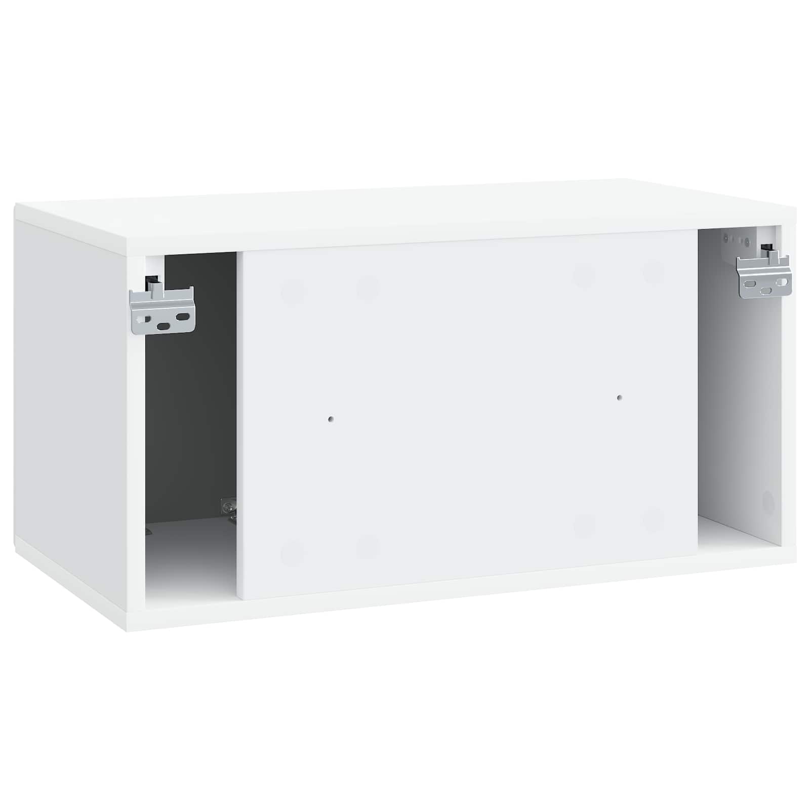 Wandmontierter TV-Schrank Weiß 59,5 x 31 x 30 cm Holzwerkstoff