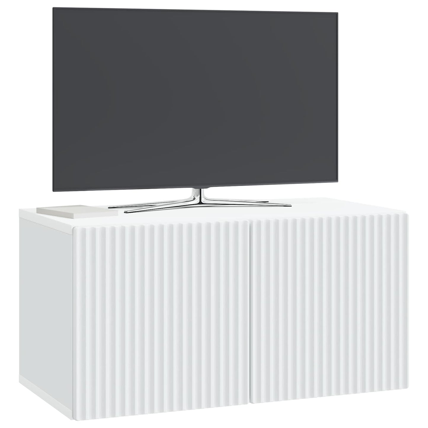 Wandmontierter TV-Schrank Weiß 59,5 x 31 x 30 cm Holzwerkstoff