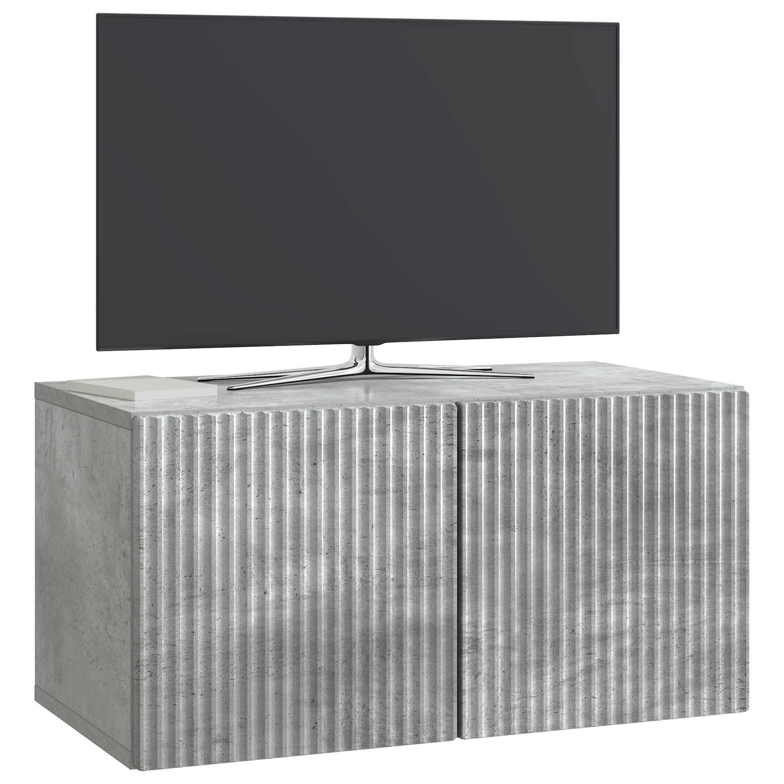 Wandmontierter TV-Schrank 59,5 x 31 x 30 cm Betongrau
