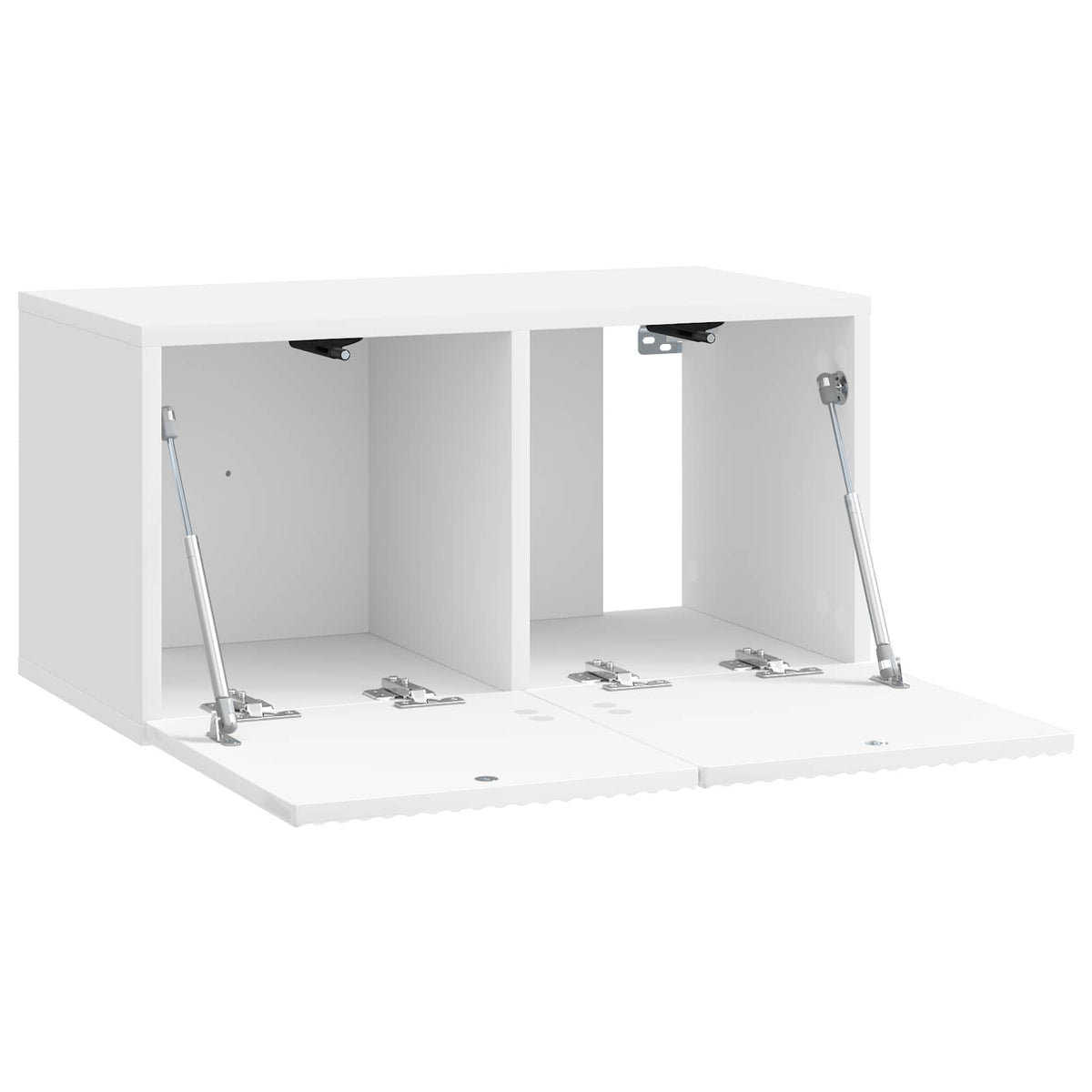 Wandmontierter TV-Schrank 59,5 x 31 x 30 cm Hochglanz Weiß