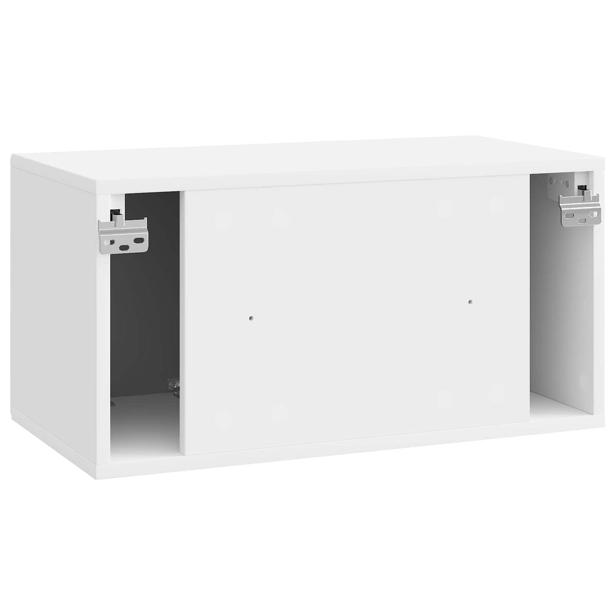 Wandmontierter TV-Schrank 59,5 x 31 x 30 cm Hochglanz Weiß