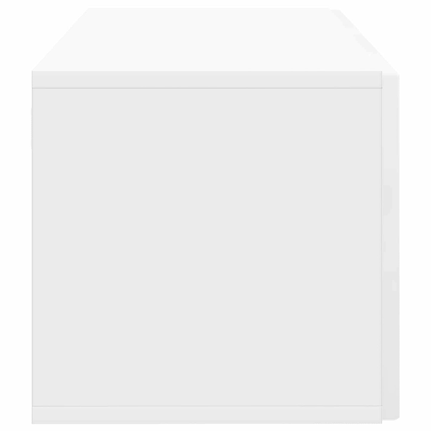 Wandmontierter TV-Schrank 59,5 x 31 x 30 cm Hochglanz Weiß