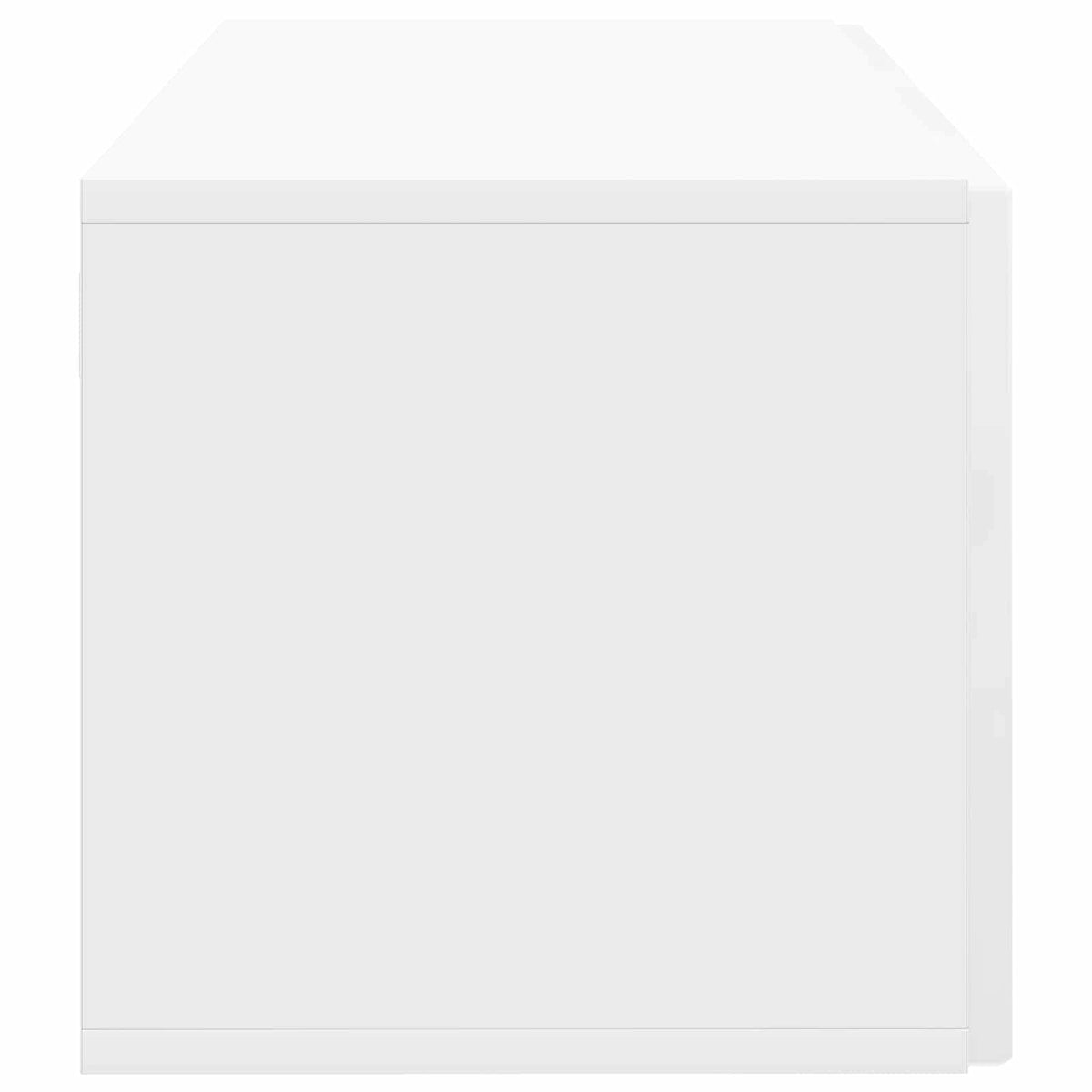 Wandmontierter TV-Schrank 59,5 x 31 x 30 cm Hochglanz Weiß