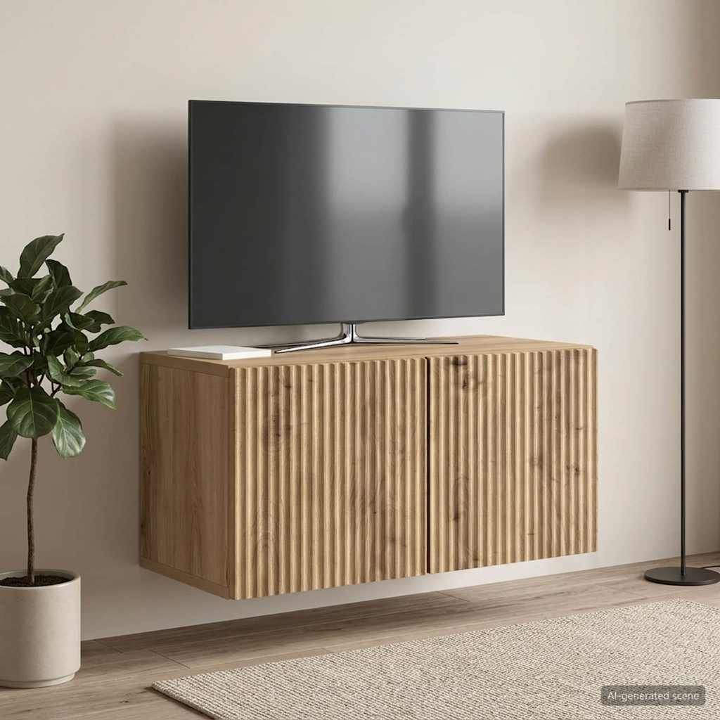 Wandmontierter TV-Schrank 59,5 x 31 x 30 cm Artisan-Eiche