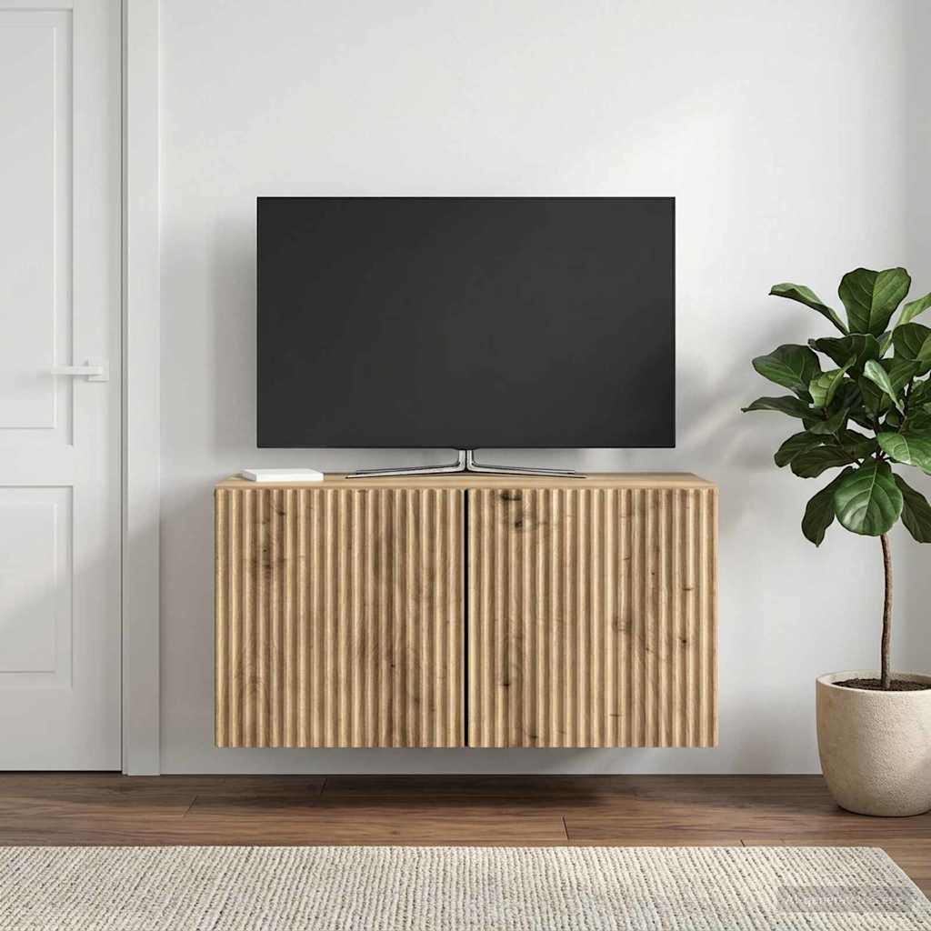 Wandmontierter TV-Schrank 59,5 x 31 x 30 cm Artisan-Eiche
