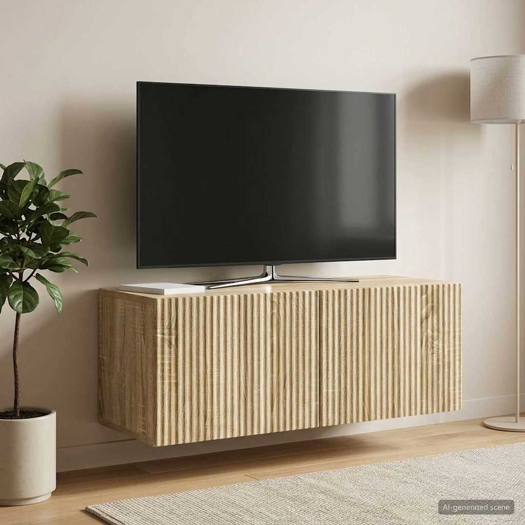 Wandmontierter TV-Schrank 78,5 x 31 x 30 cm Sonoma-Eiche