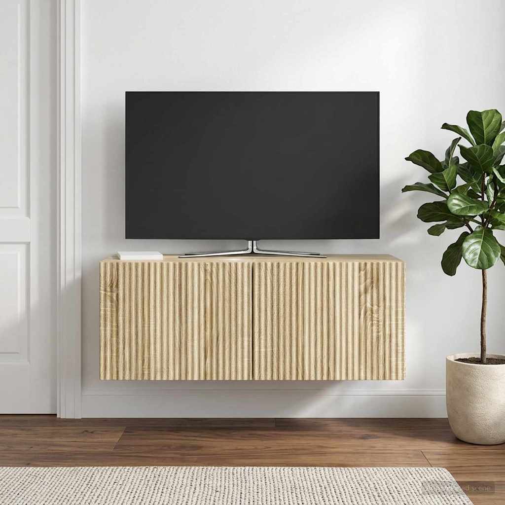 Wandmontierter TV-Schrank 78,5 x 31 x 30 cm Sonoma-Eiche