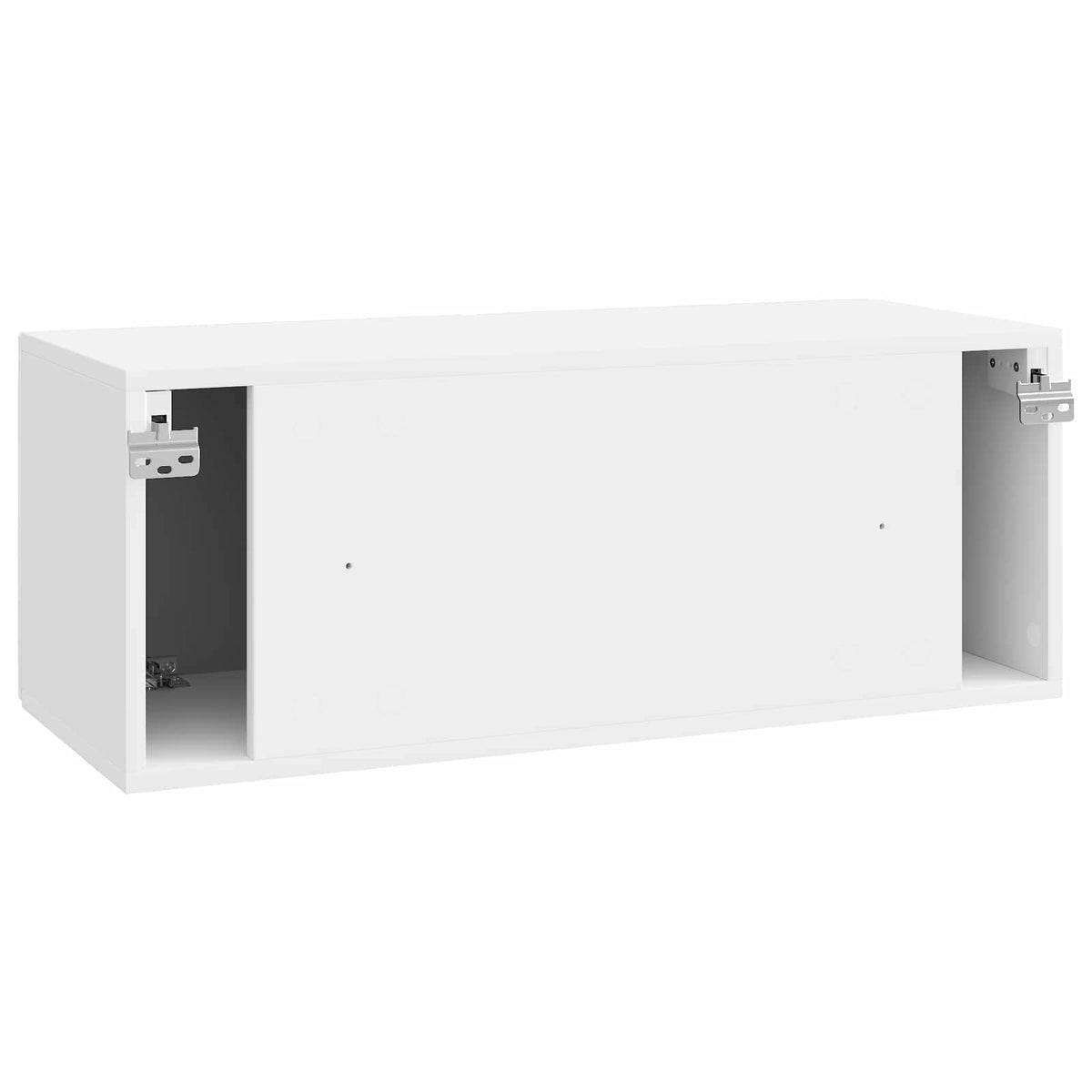 Wandmontierter TV-Schrank 78,5 x 31 x 30 cm Hochglanz Weiß
