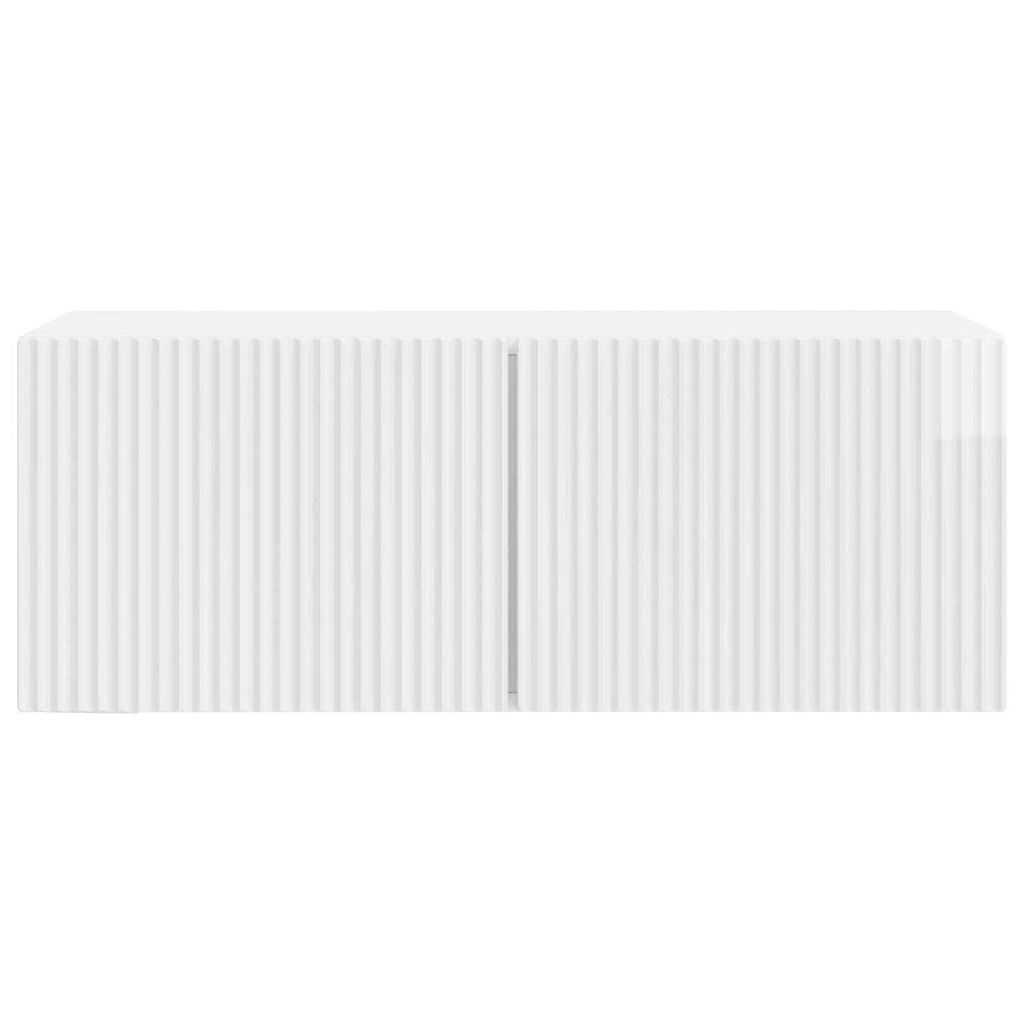 Wandmontierter TV-Schrank 78,5 x 31 x 30 cm Hochglanz Weiß