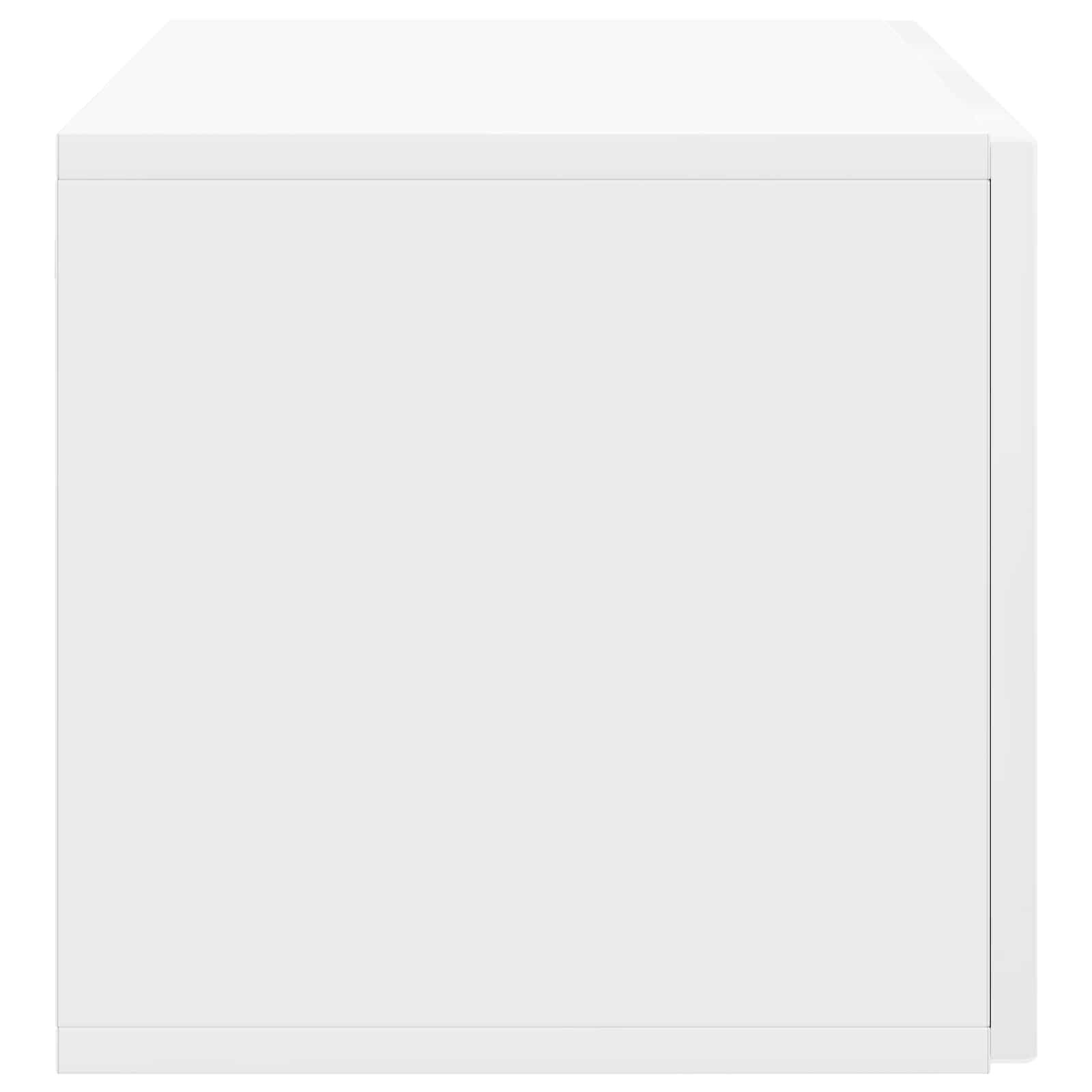 Wandmontierter TV-Schrank 78,5 x 31 x 30 cm Hochglanz Weiß
