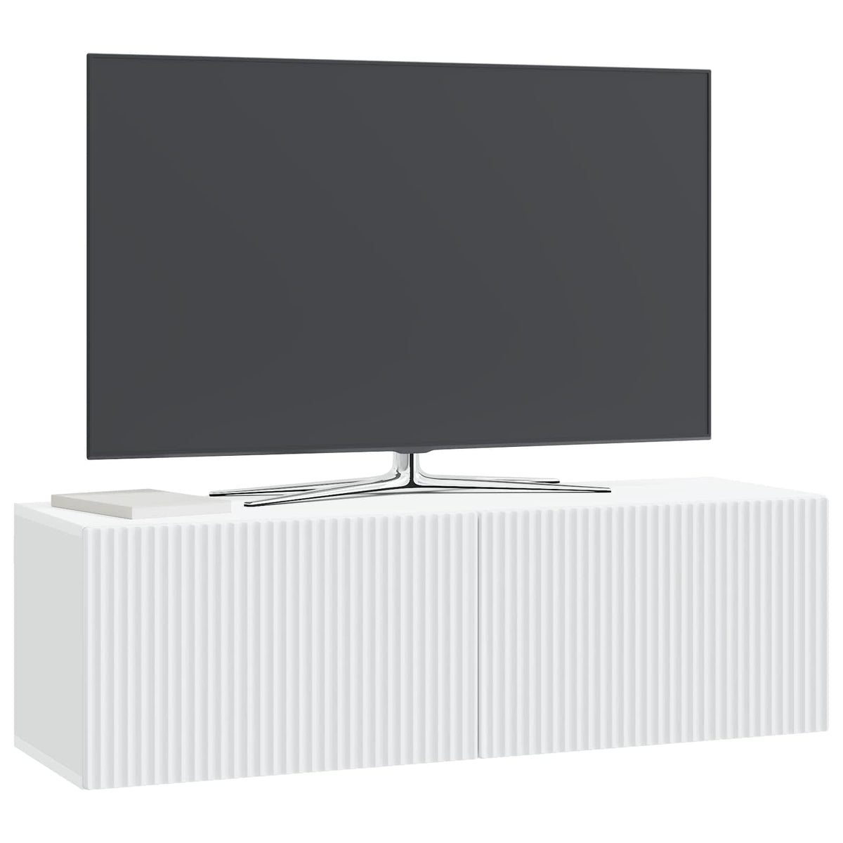 Wandmontierter TV-Schrank Weiß 98 x 31 x 30 cm Holzwerkstoff