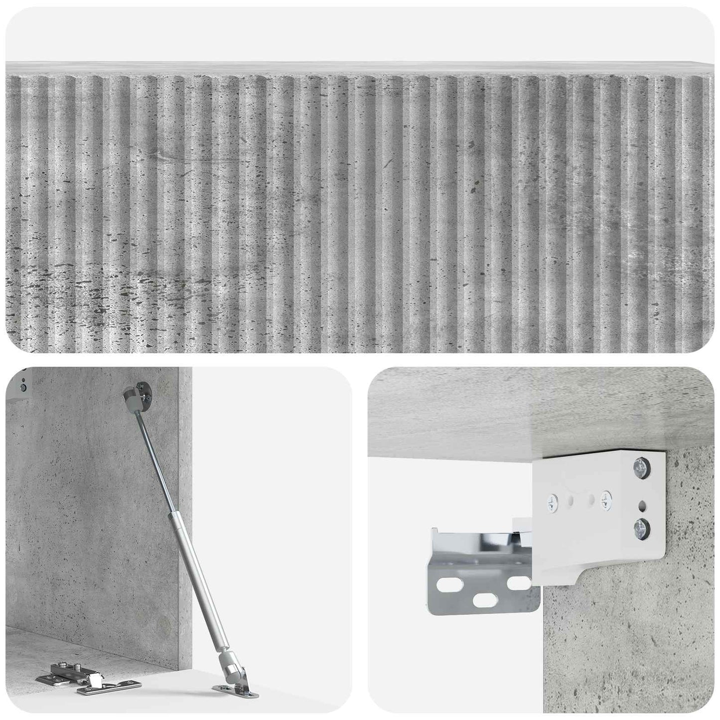 Wandmontierter TV-Schrank 98 x 31 x 30 cm Betongrau