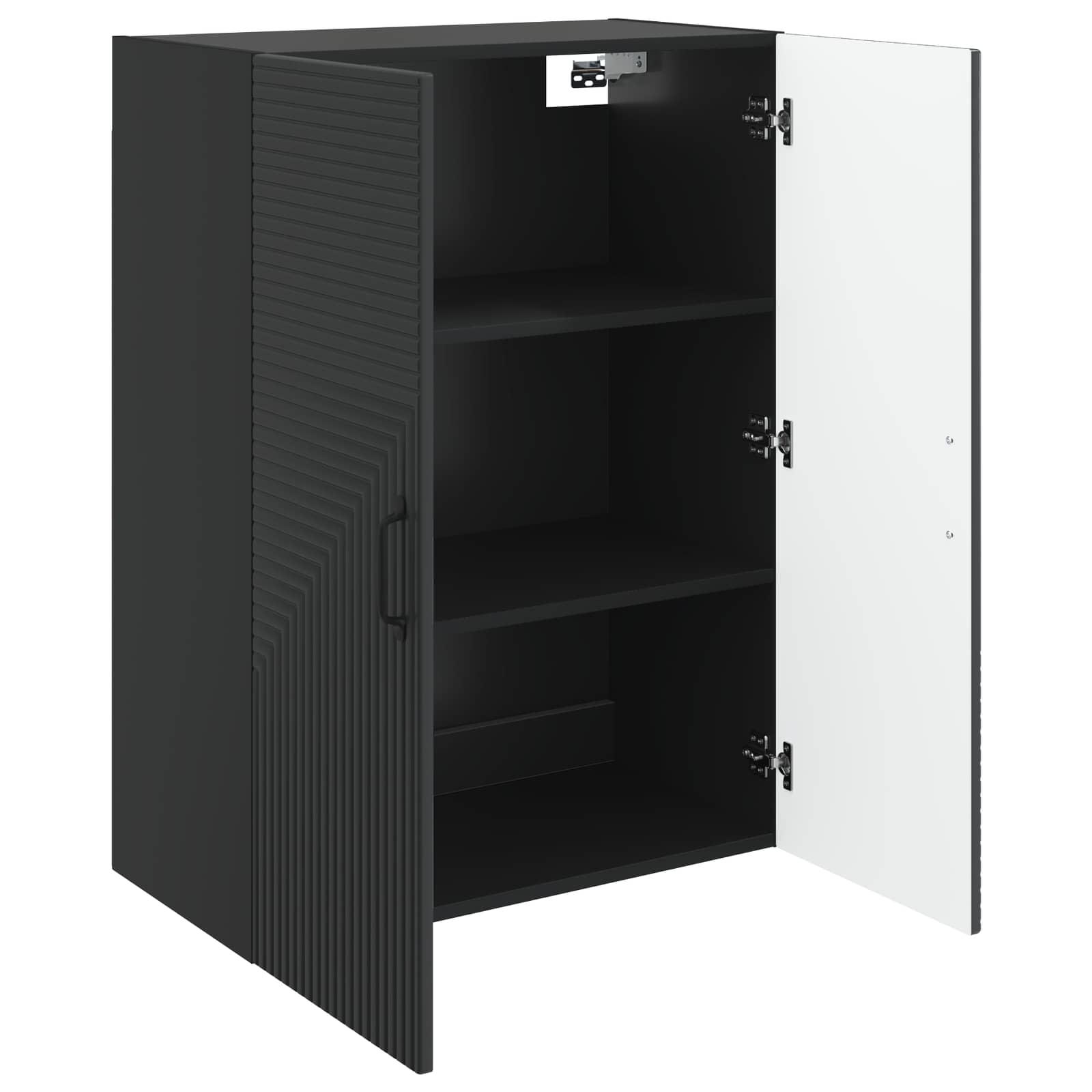 Wandschrank Schwarz 66 x 34,5 x 90 cm Holzwerkstoff