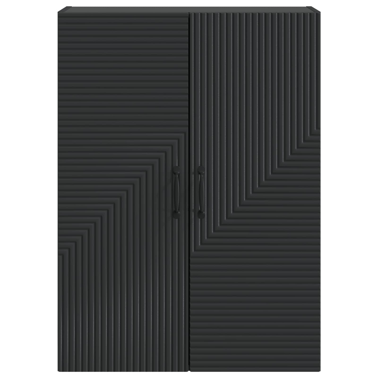 Wandschrank Schwarz 66 x 34,5 x 90 cm Holzwerkstoff