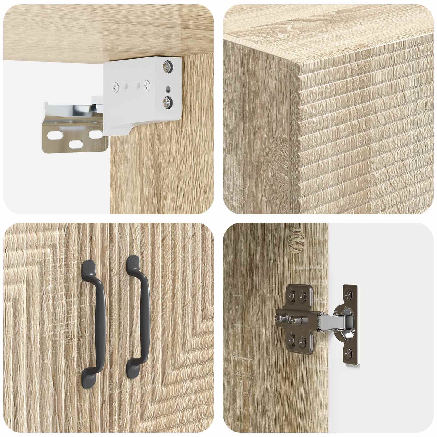 Wandschrank Sonoma-Eiche 66 x 34,5 x 90 cm Holzwerkstoff