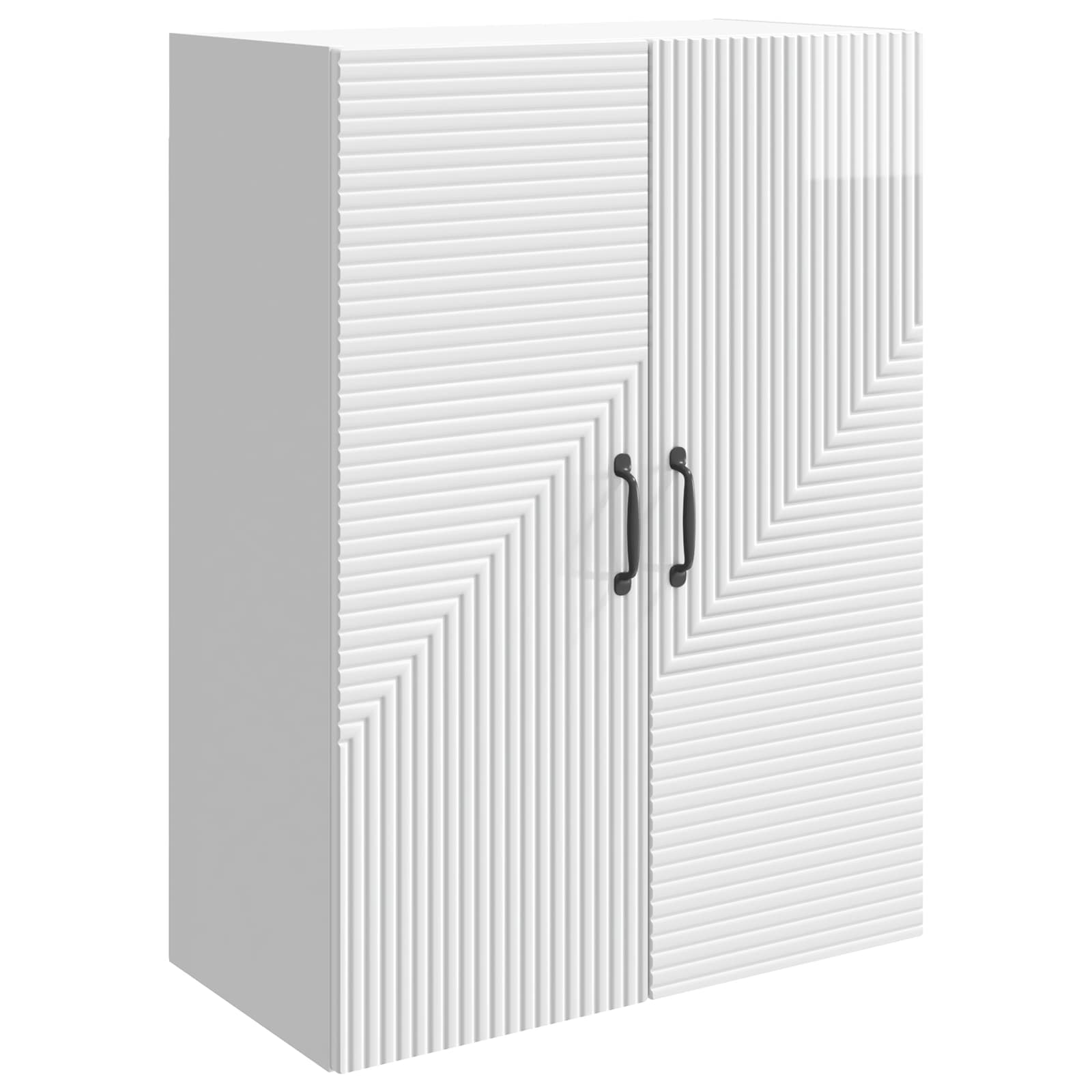 Wandschrank Hochglanz Weiß 66 x 34,5 x 90 cm Holzwerkstoff