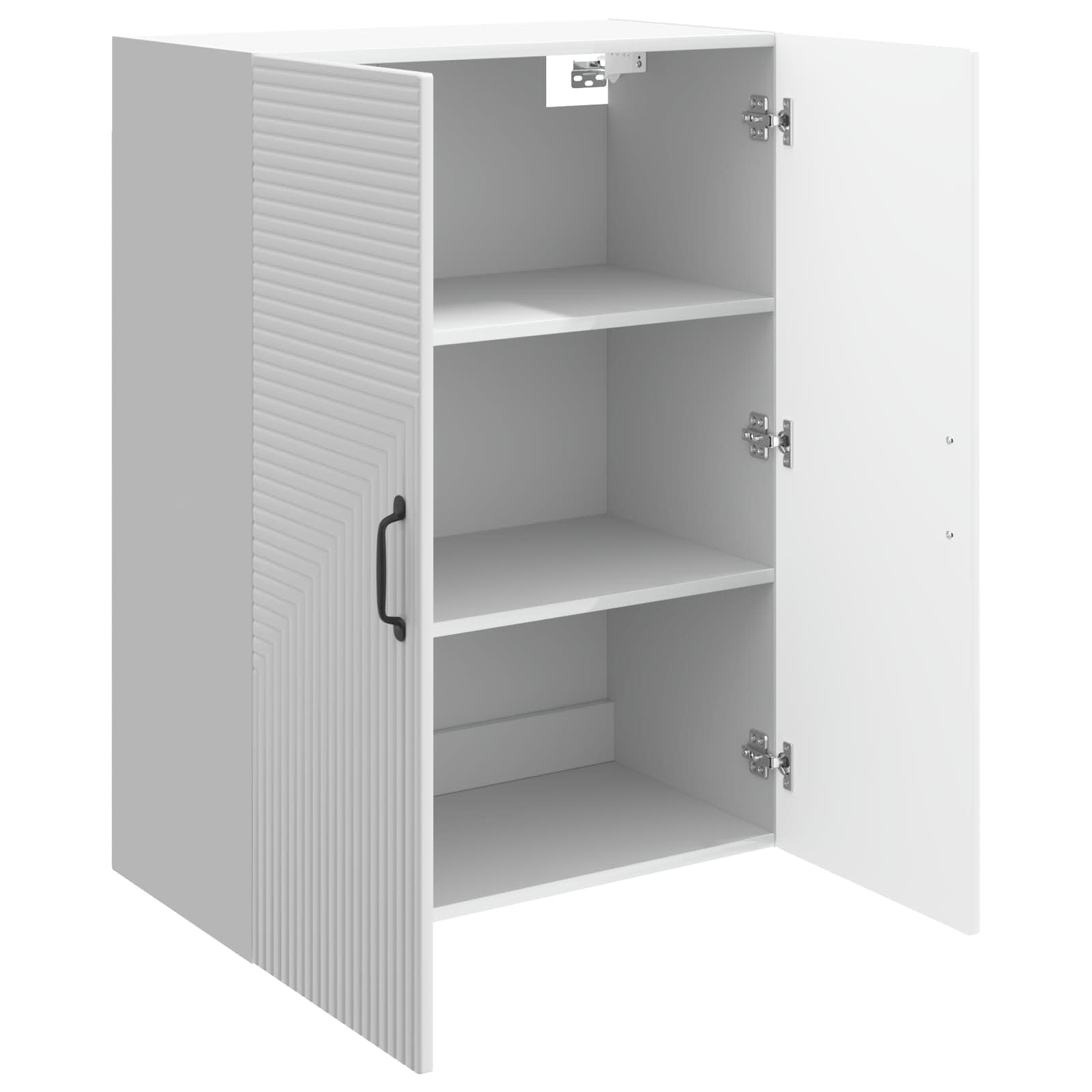 Wandschrank Hochglanz Weiß 66 x 34,5 x 90 cm Holzwerkstoff