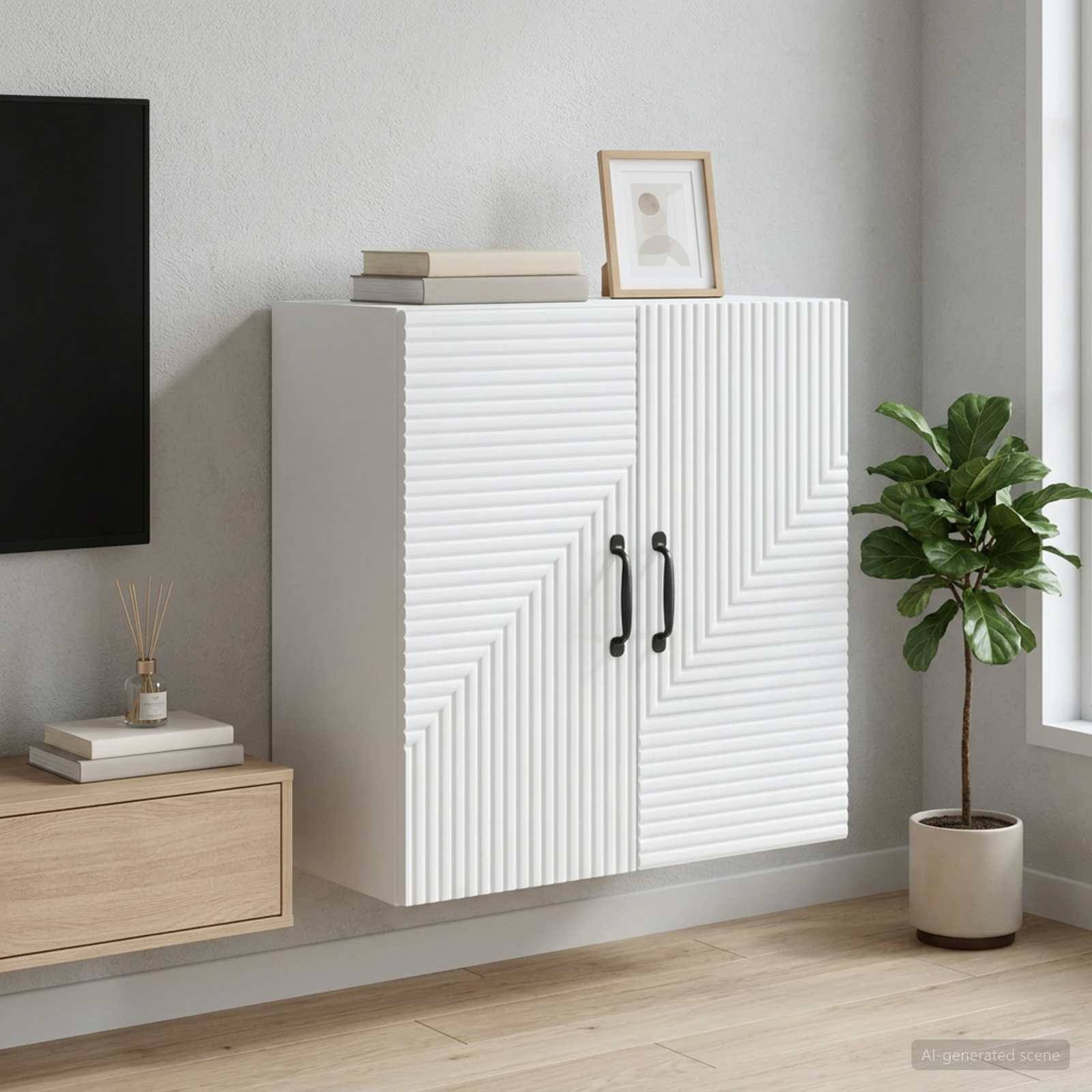 Wandschrank Weiß 59 x 31 x 60 cm Holzwerkstoff
