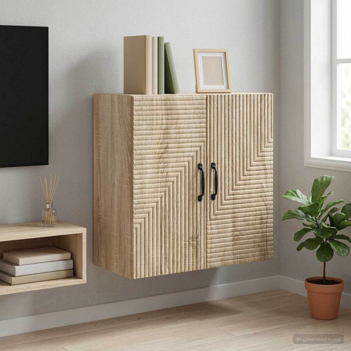 Wandschrank Sonoma-Eiche 59 x 31 x 60 cm Holzwerkstoff