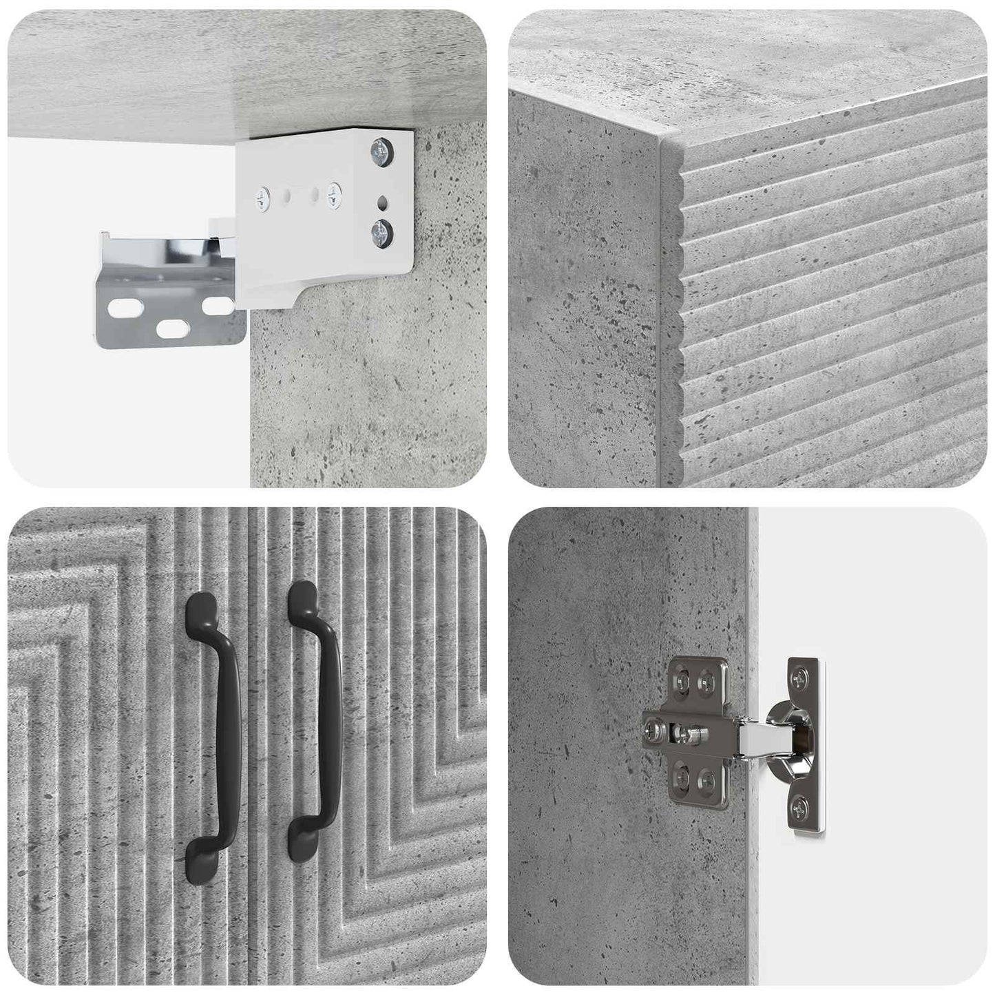 Wandschrank Betongrau 59 x 31 x 60 cm Holzwerkstoff