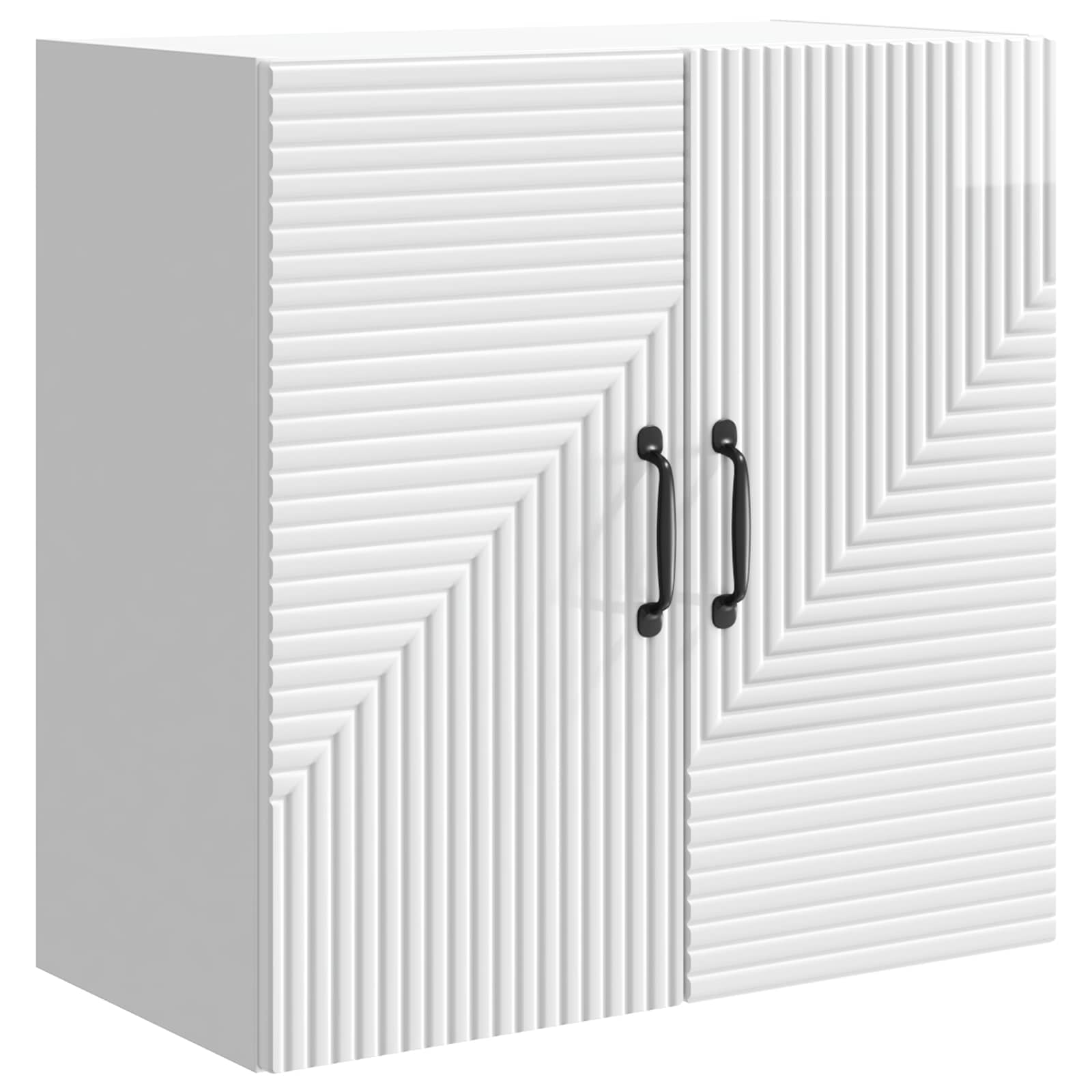 Wandschrank Hochglanz Weiß 59 x 31 x 60 cm Holzwerkstoff