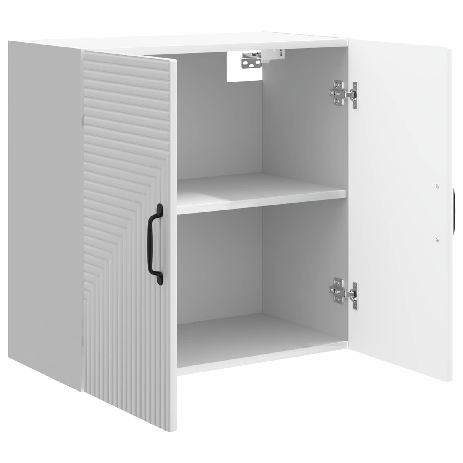 Wandschrank Hochglanz Weiß 59 x 31 x 60 cm Holzwerkstoff