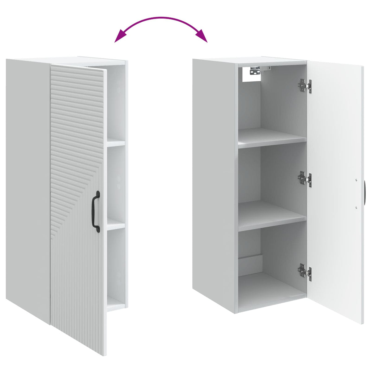 Wandschrank Weiß 33 x 34,5 x 90 cm Holzwerkstoff