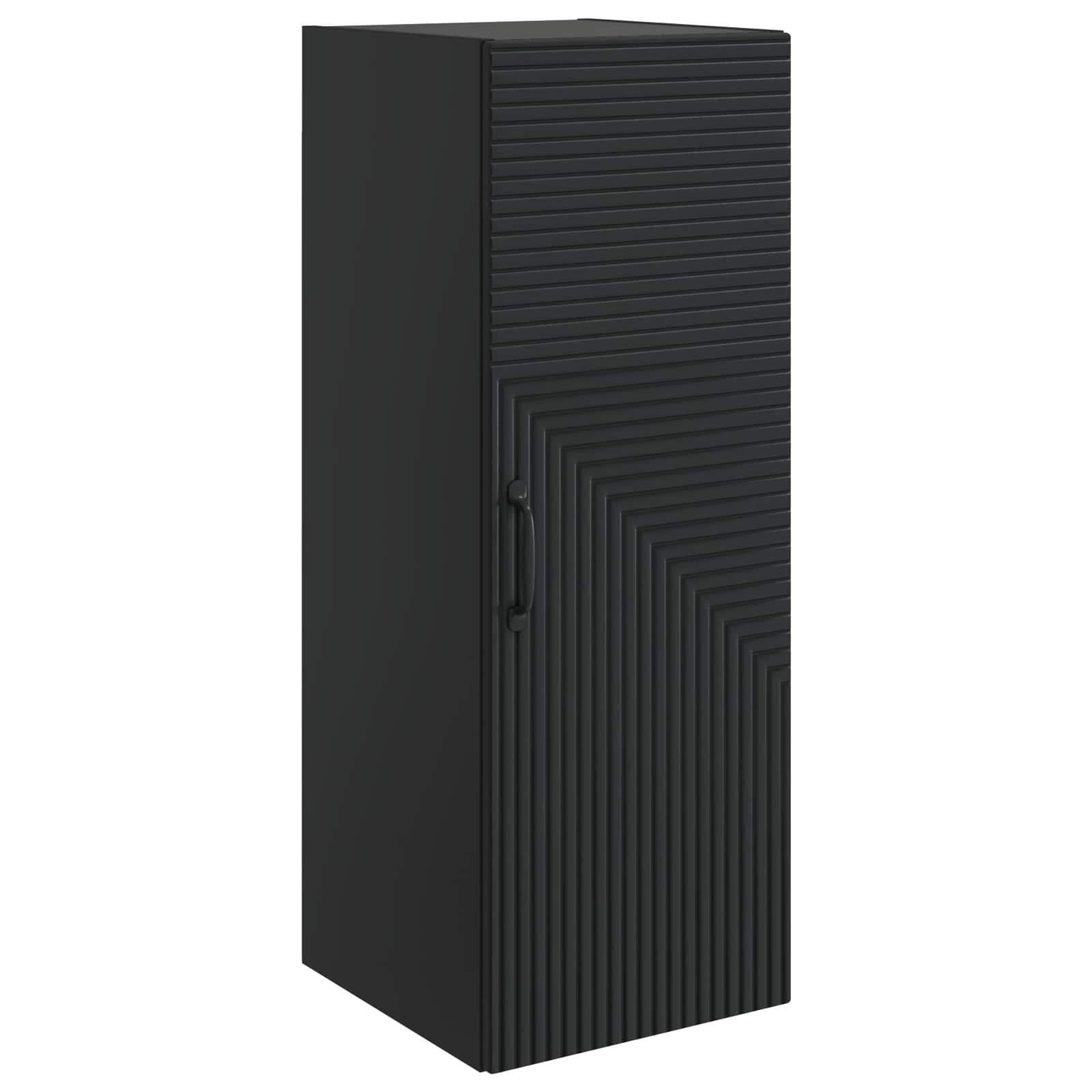 Wandschrank Schwarz 33 x 34,5 x 90 cm Holzwerkstoff