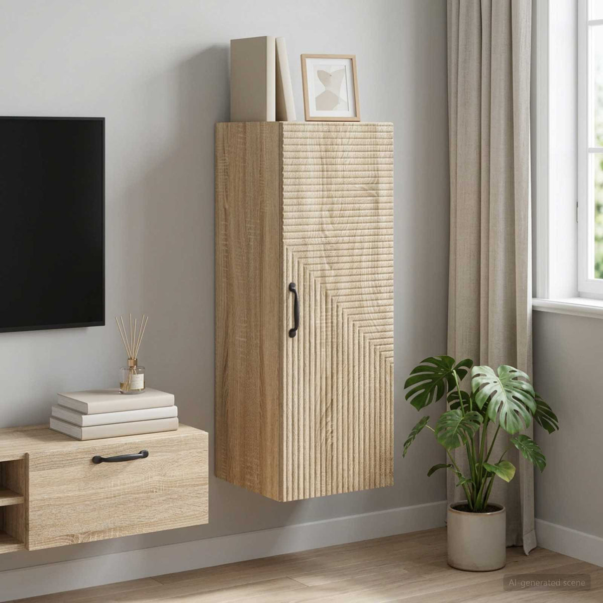 Wandschrank Sonoma-Eiche 33 x 34,5 x 90 cm Holzwerkstoff